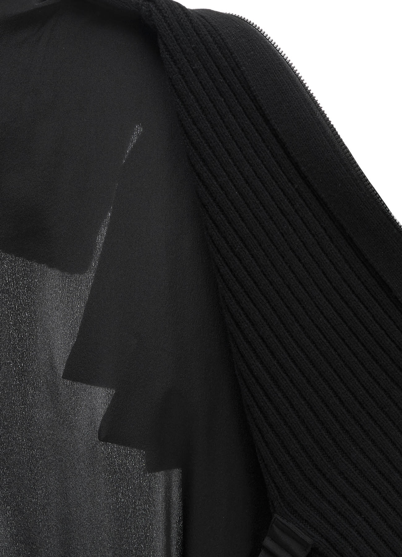 16MOMME DE CHINE KNIT COMBI KIMONO COAT