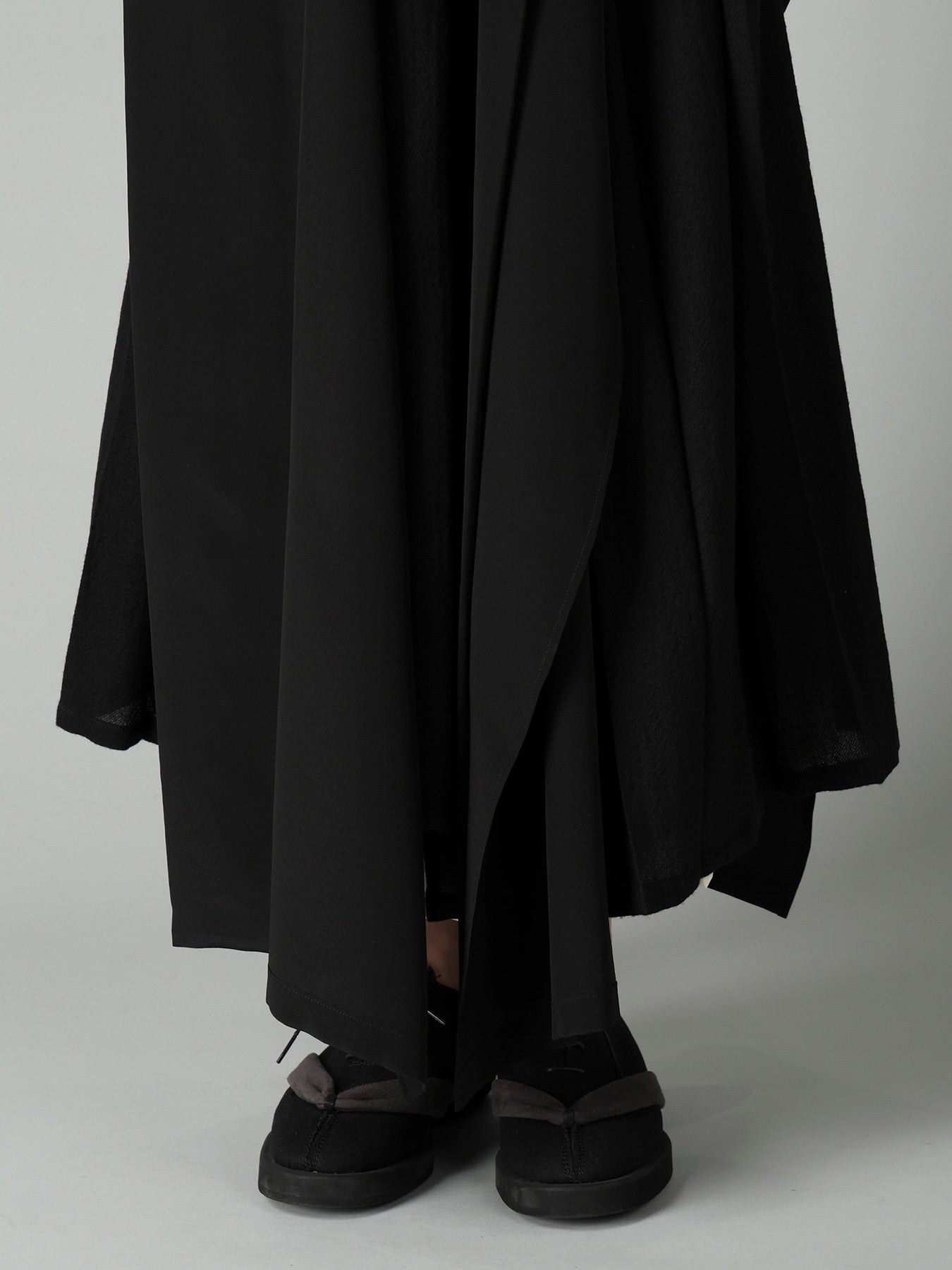 16MOMME DE CHINE KNIT COMBI KIMONO COAT