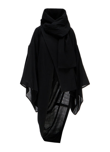 SOFT WOOL STOLE DETAIL COAT