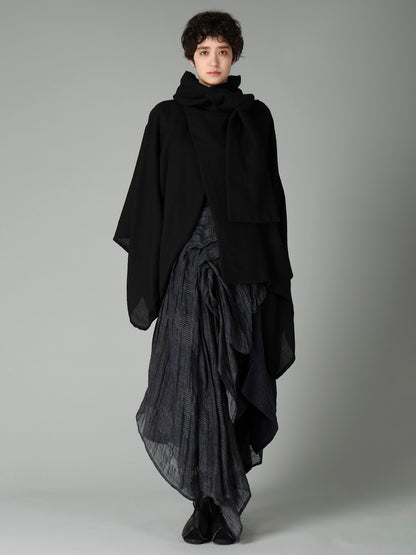 SOFT WOOL STOLE DETAIL COAT