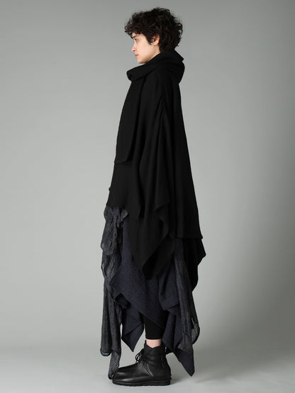 SOFT WOOL STOLE DETAIL COAT