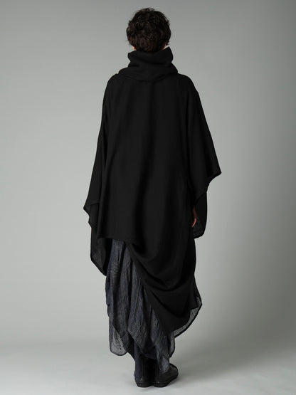 SOFT WOOL STOLE DETAIL COAT