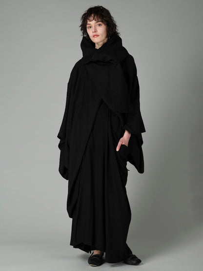 W/Li TWILL STOLE DETAIL COAT