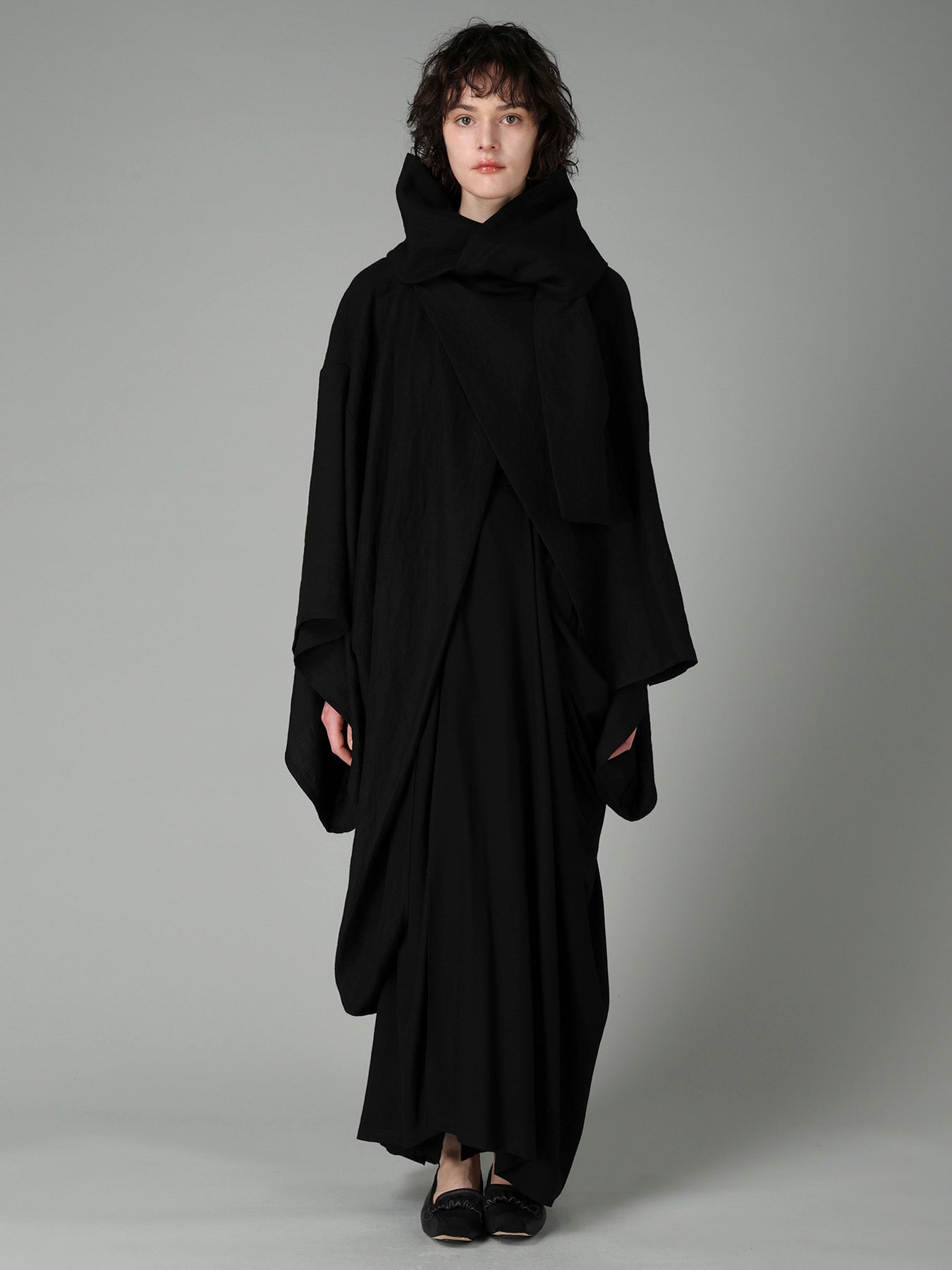 W/Li TWILL STOLE DETAIL COAT