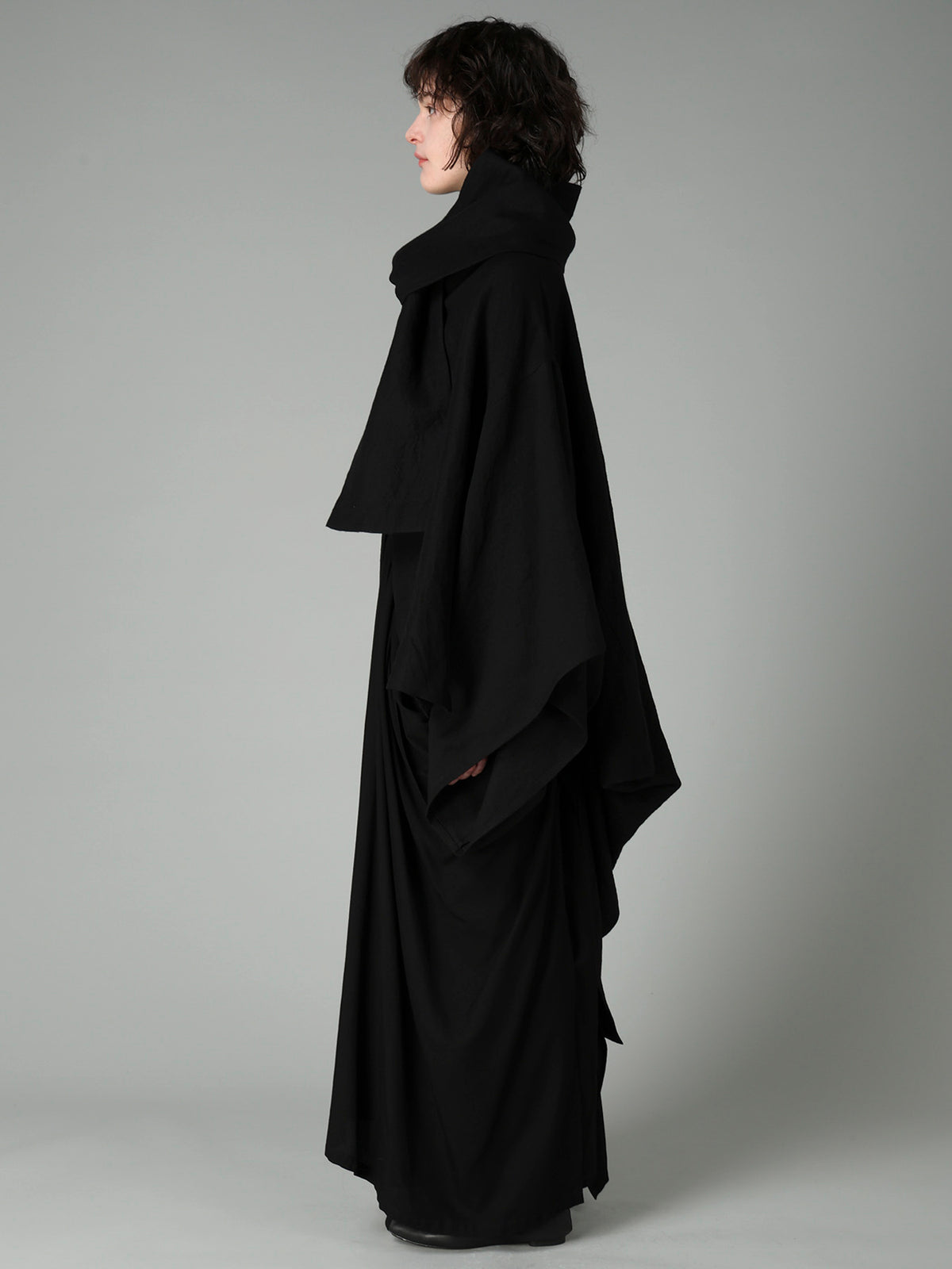 W/Li TWILL STOLE DETAIL COAT