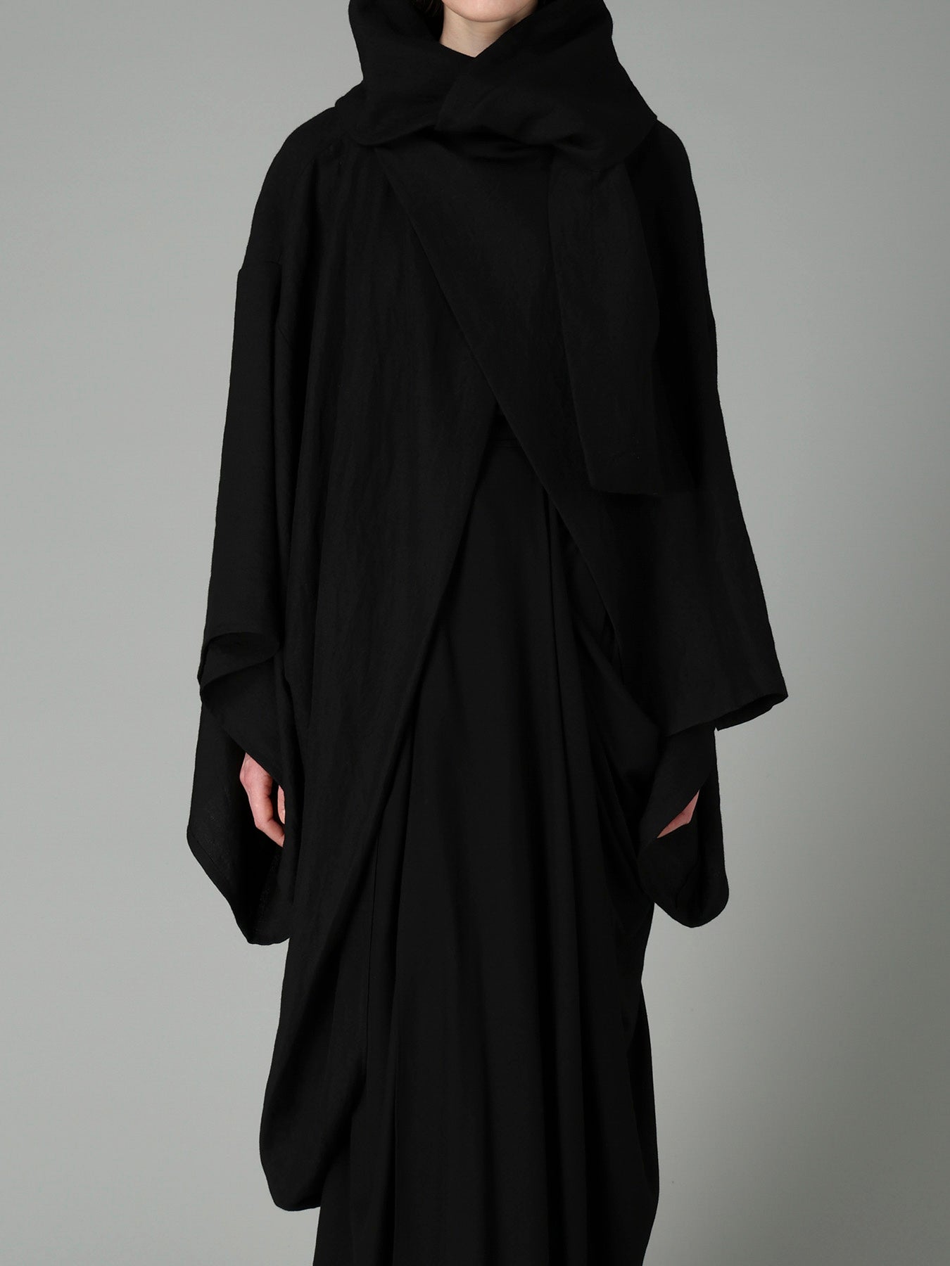W/Li TWILL STOLE DETAIL COAT