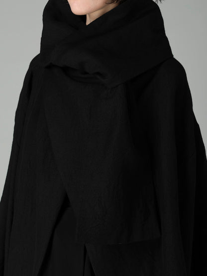 W/Li TWILL STOLE DETAIL COAT