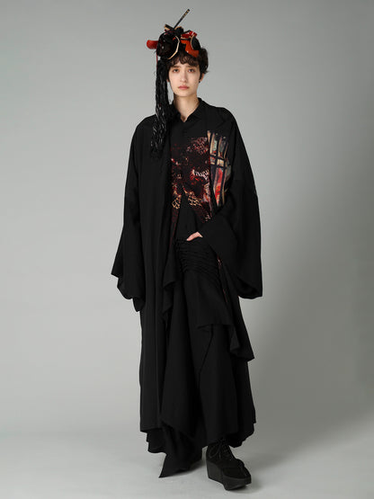 NIGHT SCENE IN YOSHIWARA PEAKED LAPEL CARDIGAN