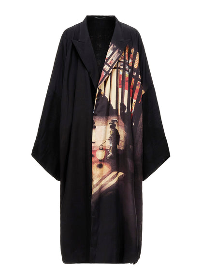 NIGHT SCENE IN YOSHIWARA PEAKED LAPEL CARDIGAN
