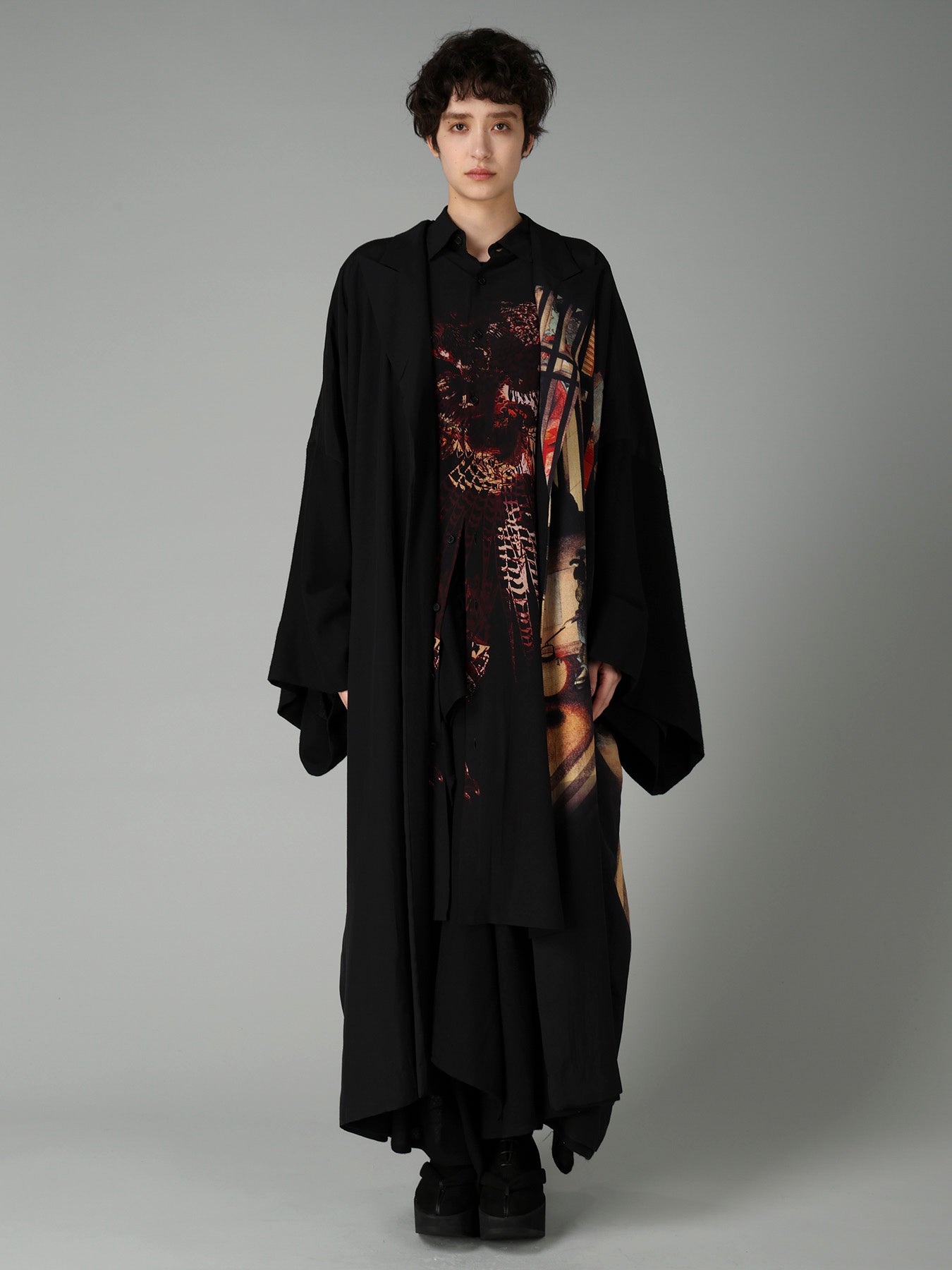 NIGHT SCENE IN YOSHIWARA PEAKED LAPEL CARDIGAN