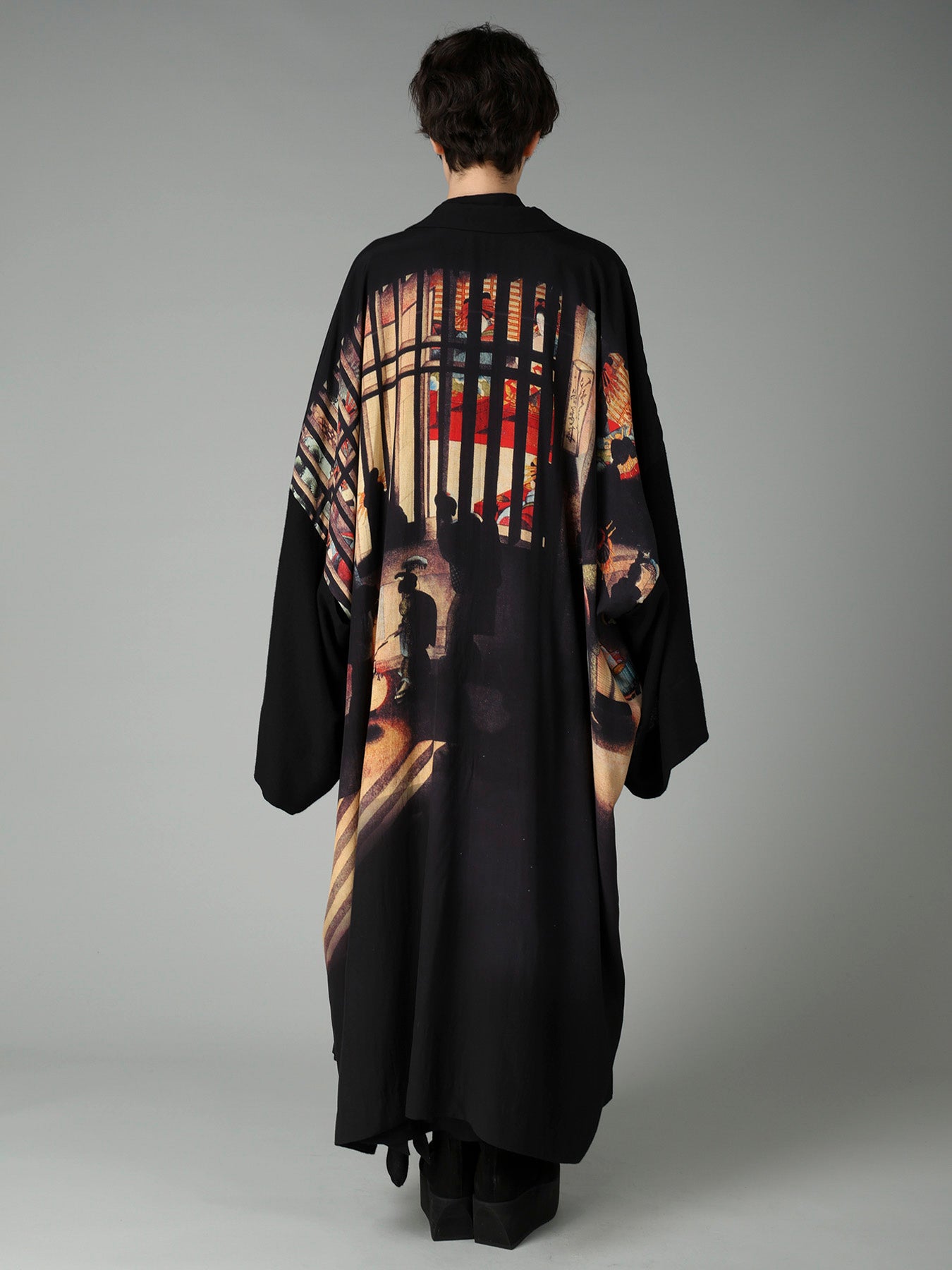 NIGHT SCENE IN YOSHIWARA PEAKED LAPEL CARDIGAN