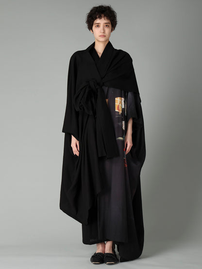 Cu/W HIGH TWISTED SERGE F KNOT DETAIL COAT