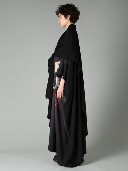 Cu/W HIGH TWISTED SERGE F KNOT DETAIL COAT