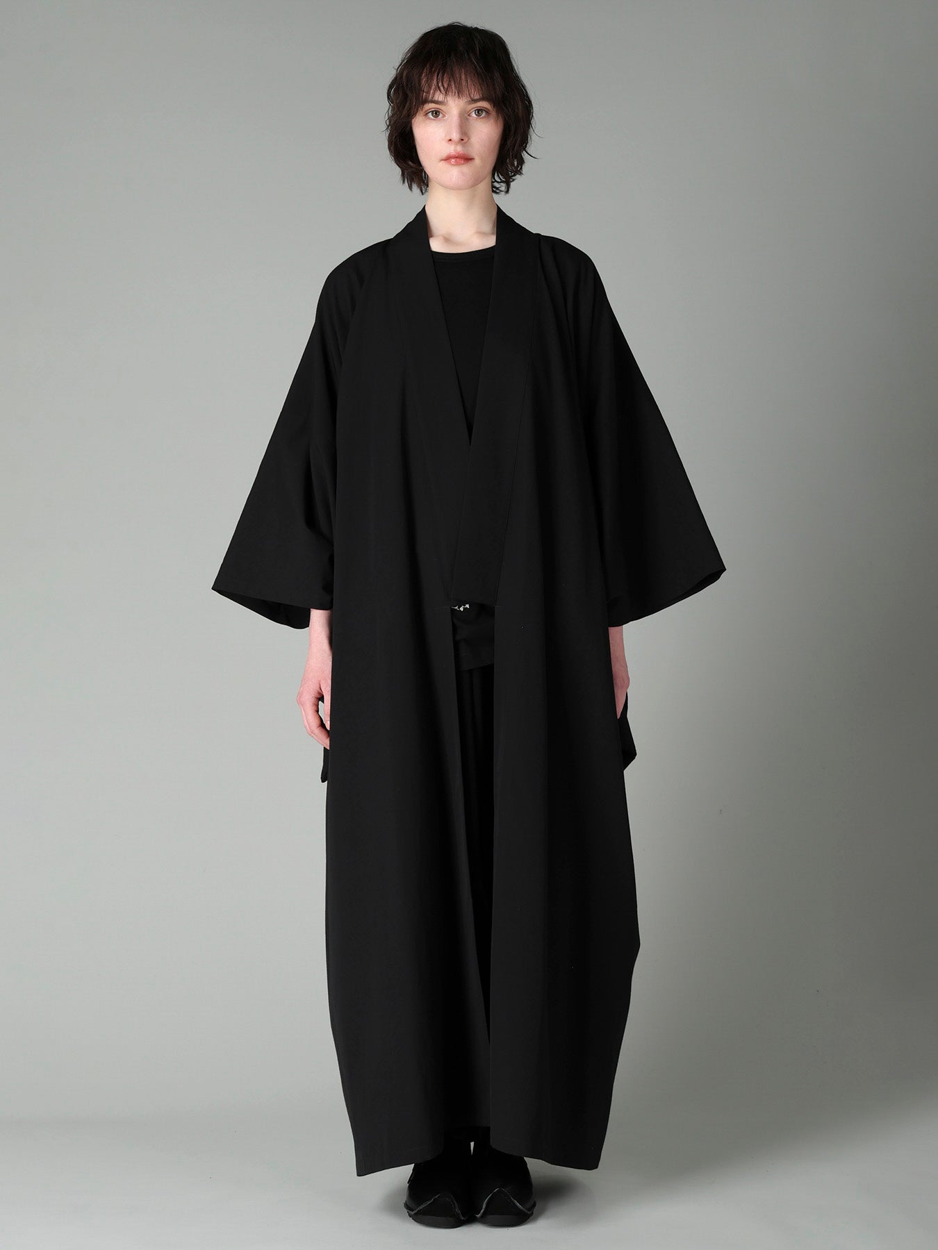 W/C GABARDINE KIMONO HAORI COAT