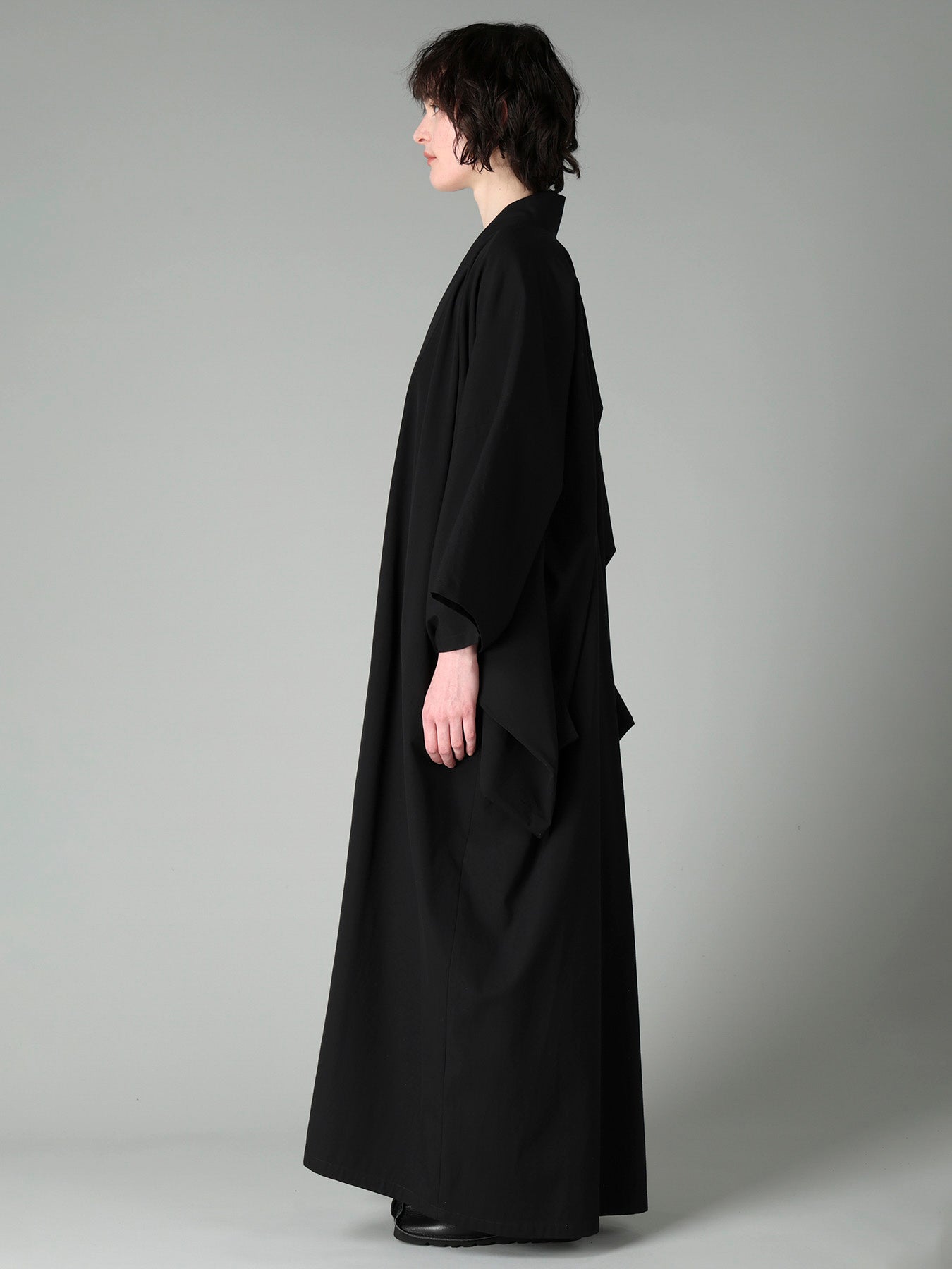 W/C GABARDINE KIMONO HAORI COAT