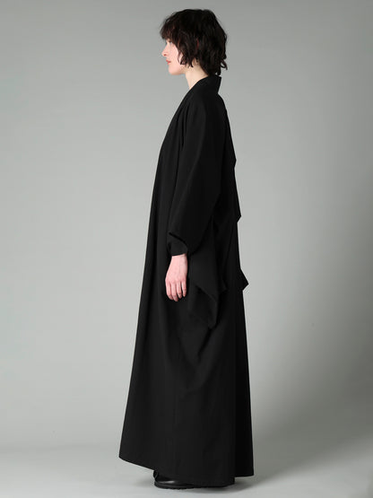 W/C GABARDINE KIMONO HAORI COAT