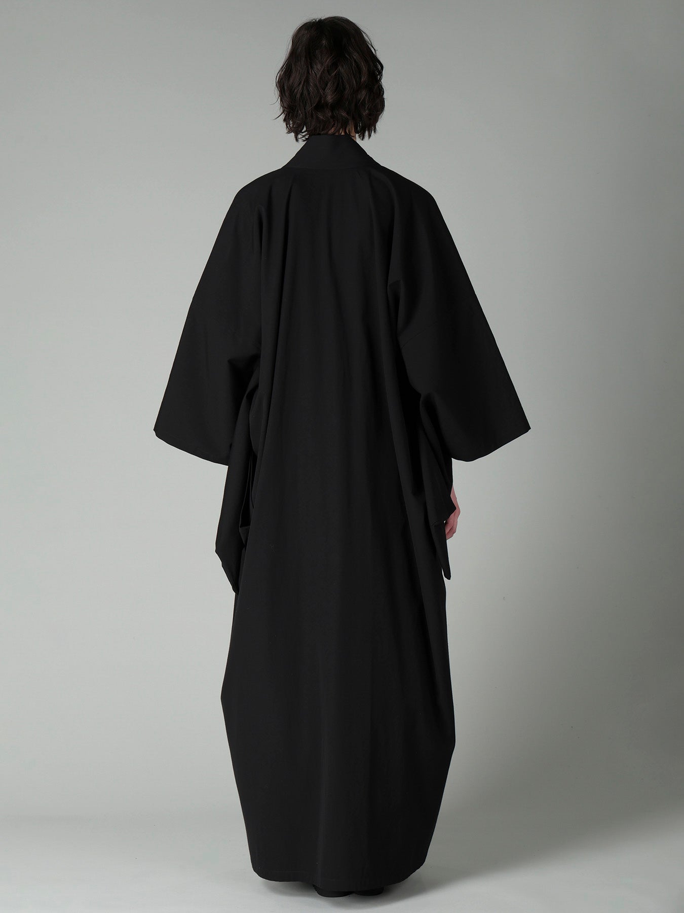 W/C GABARDINE KIMONO HAORI COAT