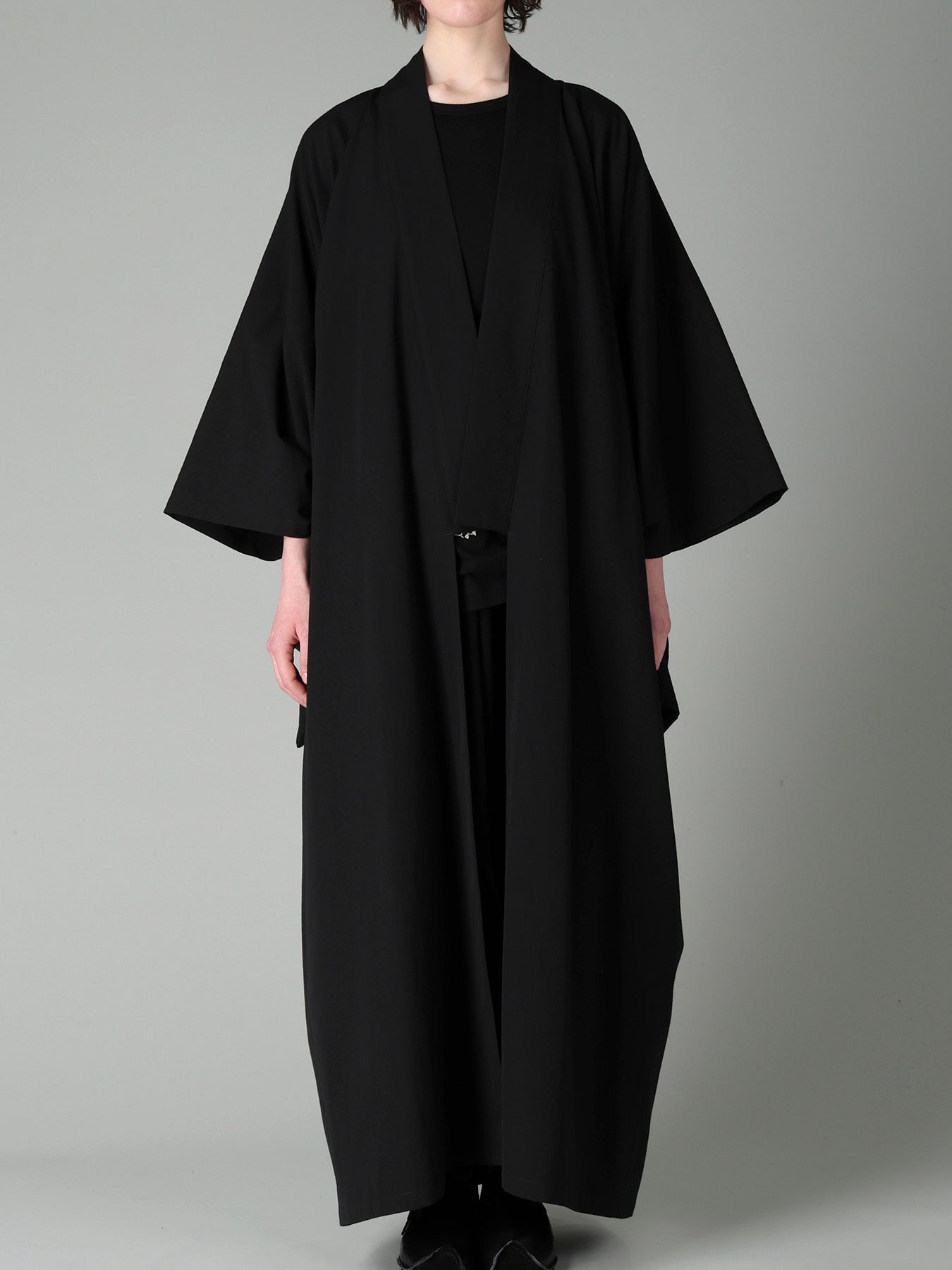 W/C GABARDINE KIMONO HAORI COAT