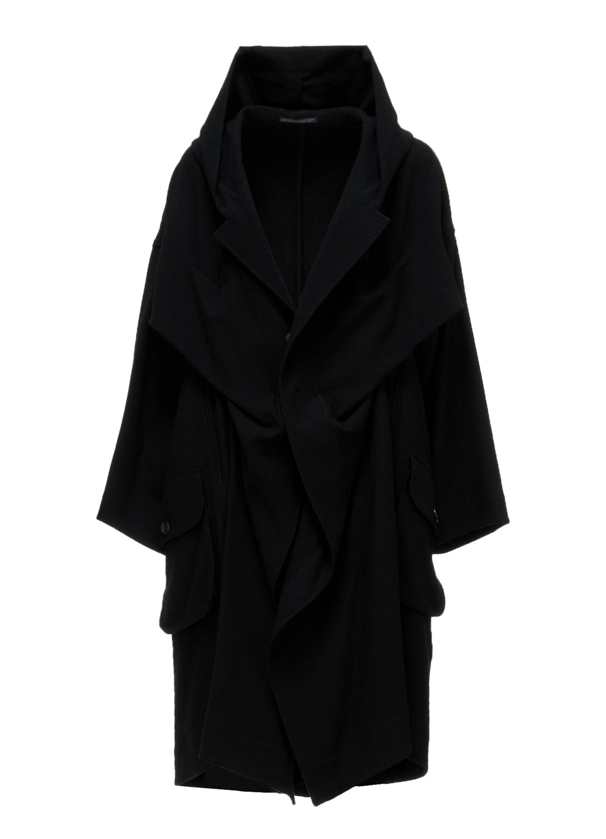 FLANNEL HOODED O SLEEVE COAT