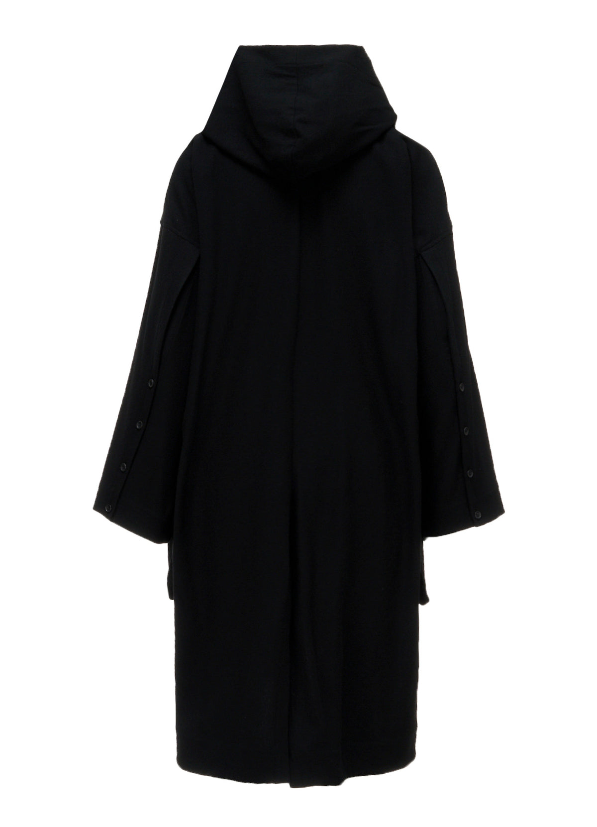 FLANNEL HOODED O SLEEVE COAT