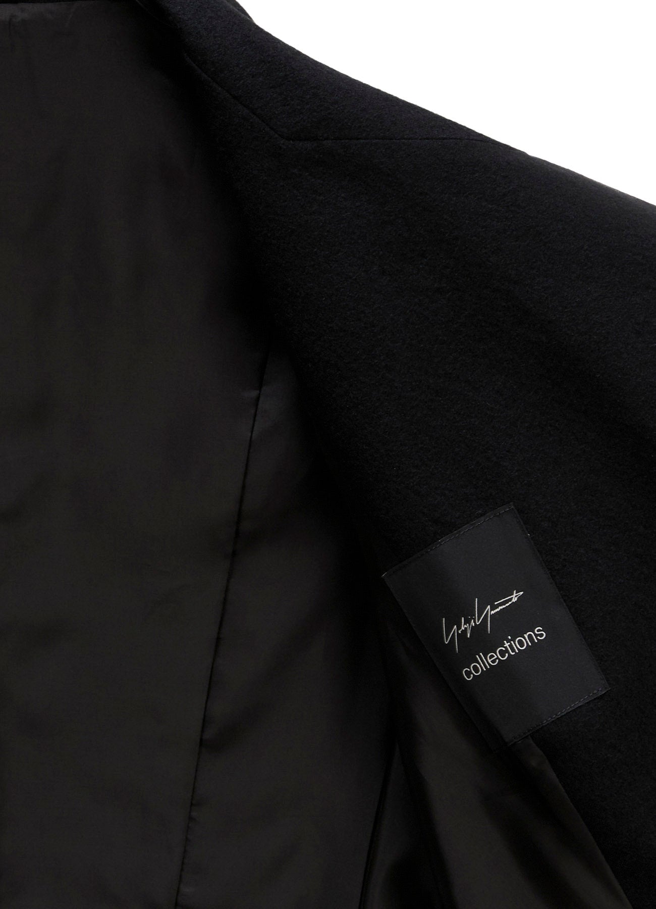 MILLED GABARDINE PEAKED FLARE LONG COAT