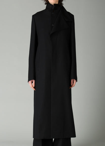 W/SAXONY R DOUBLE LAYERED LONG COAT