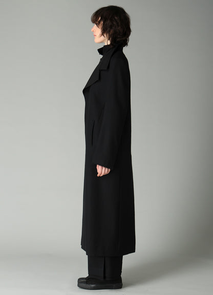 W/SAXONY R DOUBLE LAYERED LONG COAT