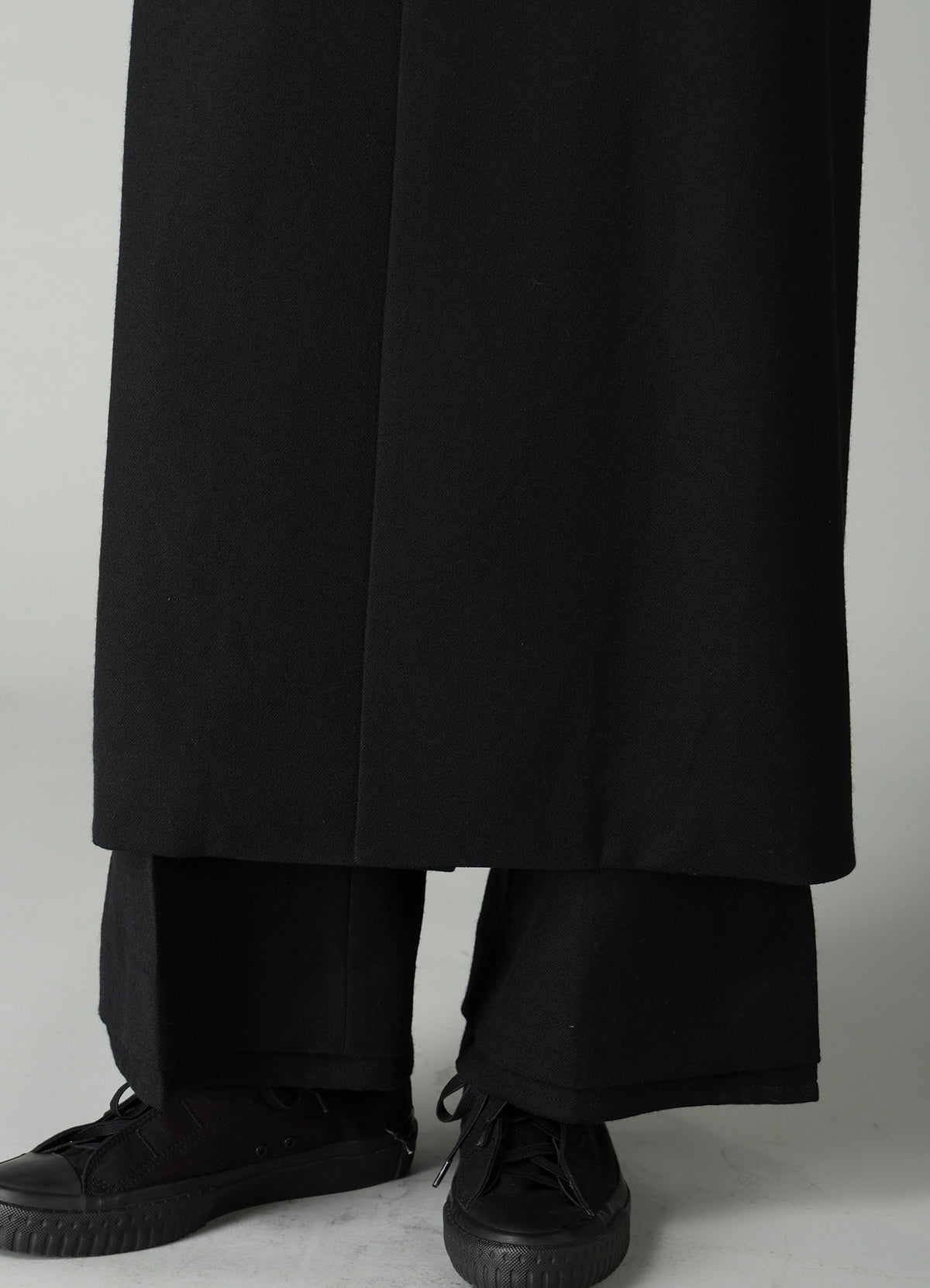 W/SAXONY R DOUBLE LAYERED LONG COAT