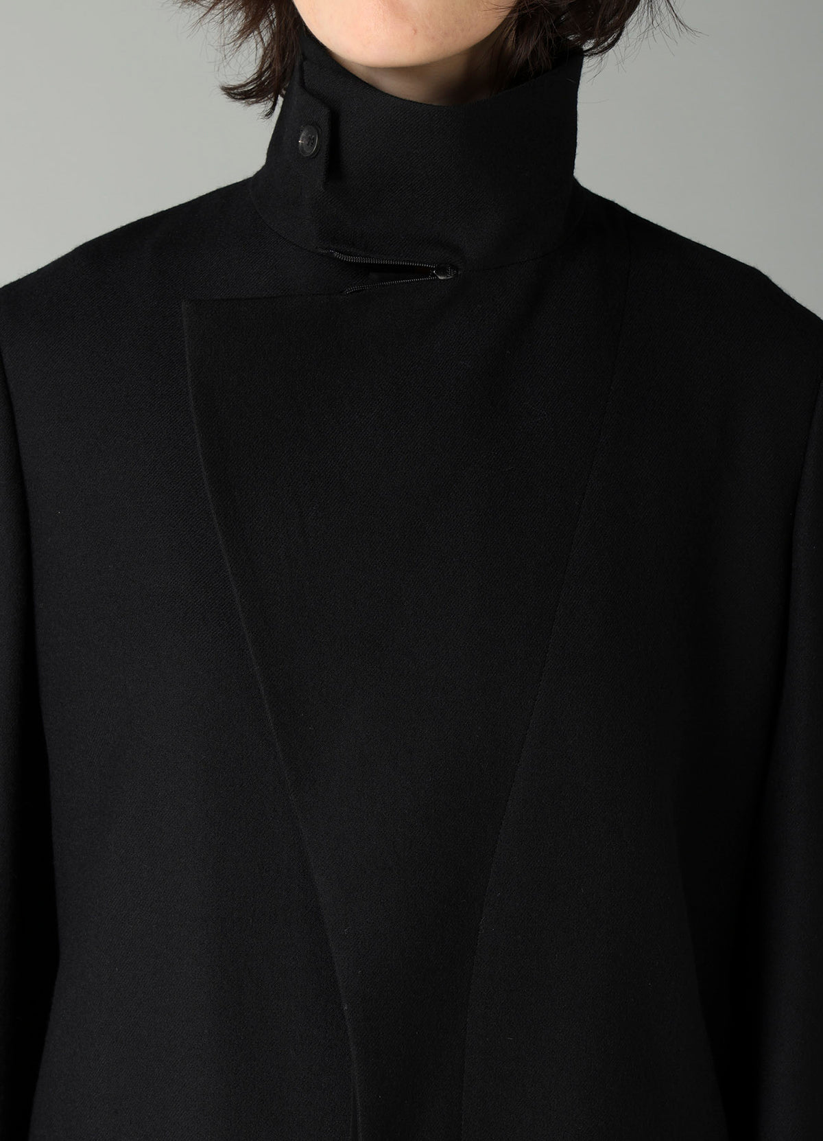 W/SAXONY R DOUBLE LAYERED LONG COAT