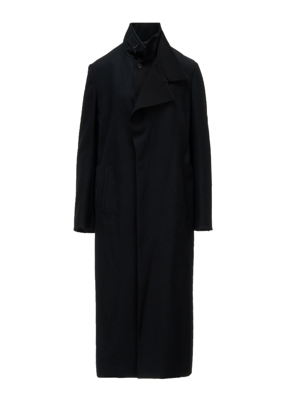 W/SAXONY R DOUBLE LAYERED LONG COAT
