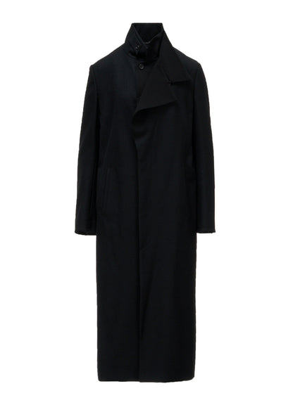 W/SAXONY R DOUBLE LAYERED LONG COAT