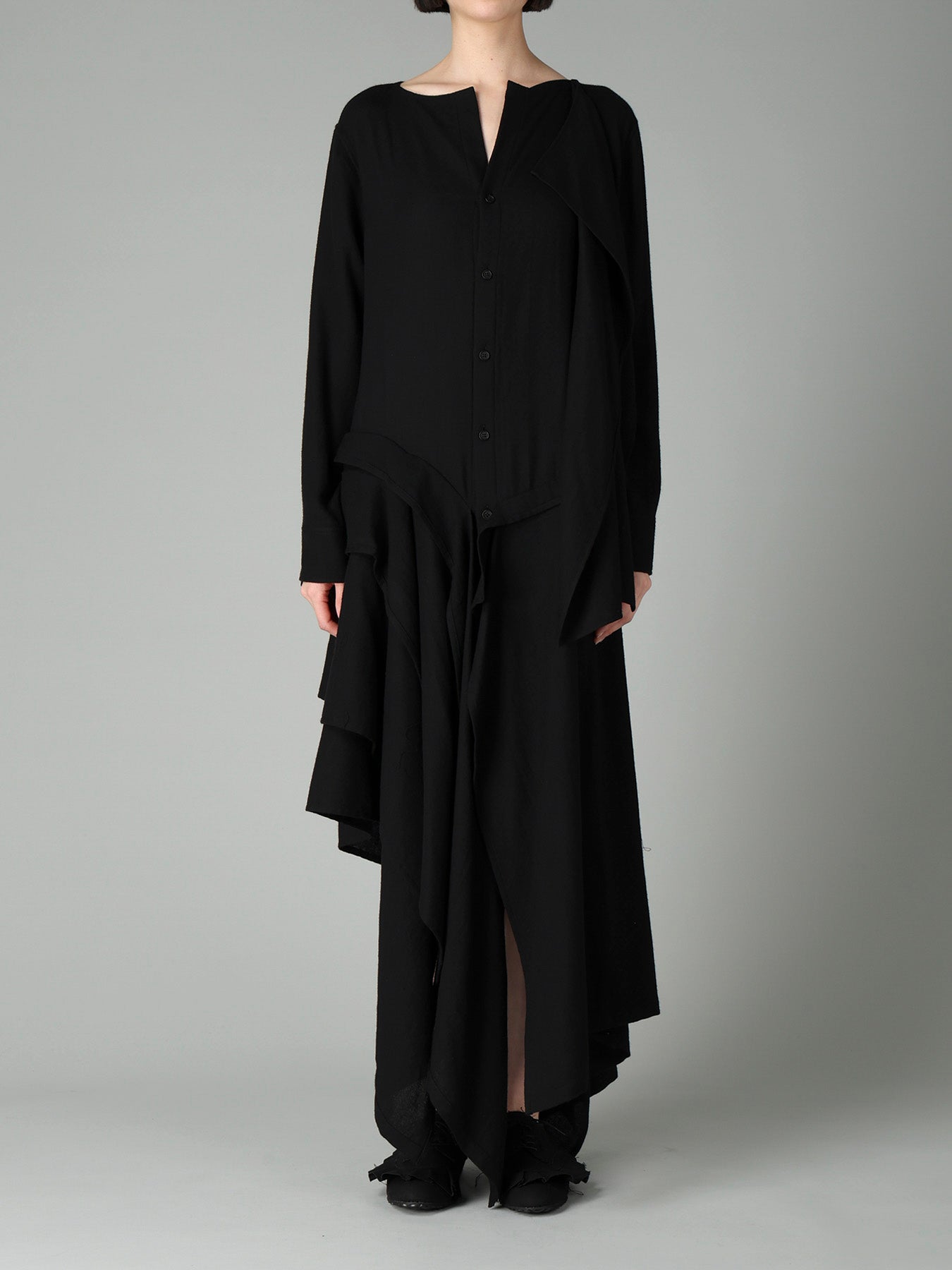 2/72 WOOL VIYELLA RANDOM HEM SHIRTS DRESS B