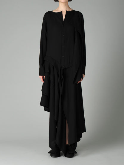 2/72 WOOL VIYELLA RANDOM HEM SHIRTS DRESS B