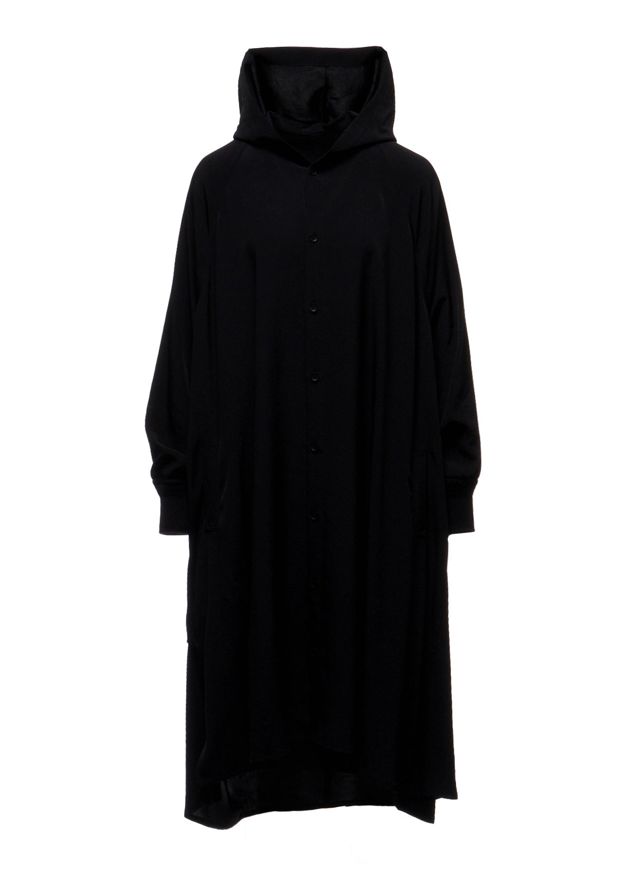 Ta/Pe CREPE DE CHINE HOODED RAGLAN SLV DRESS