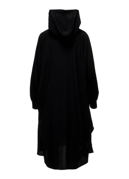 Ta/Pe CREPE DE CHINE HOODED RAGLAN SLV DRESS
