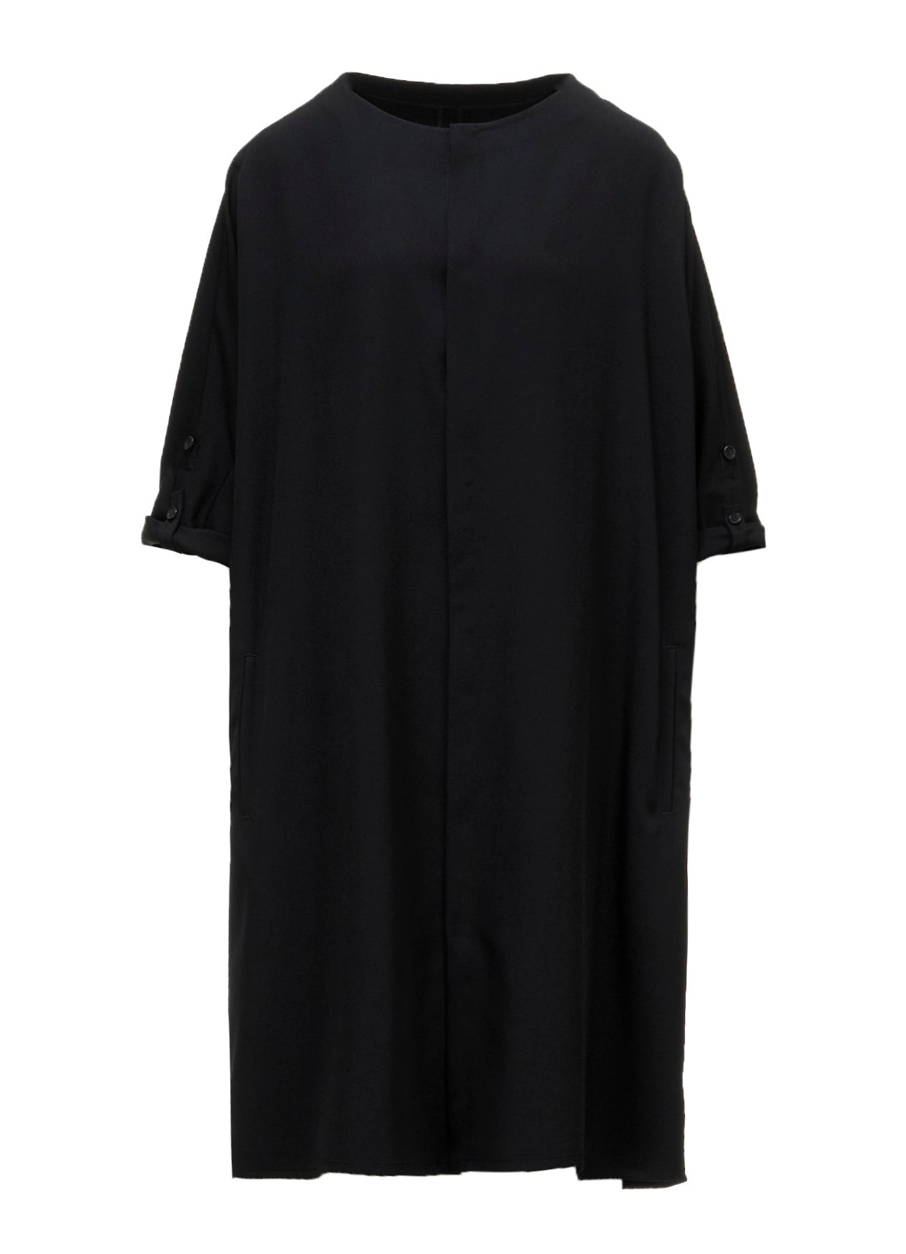 GABARDINE ROUND NECK DRESS