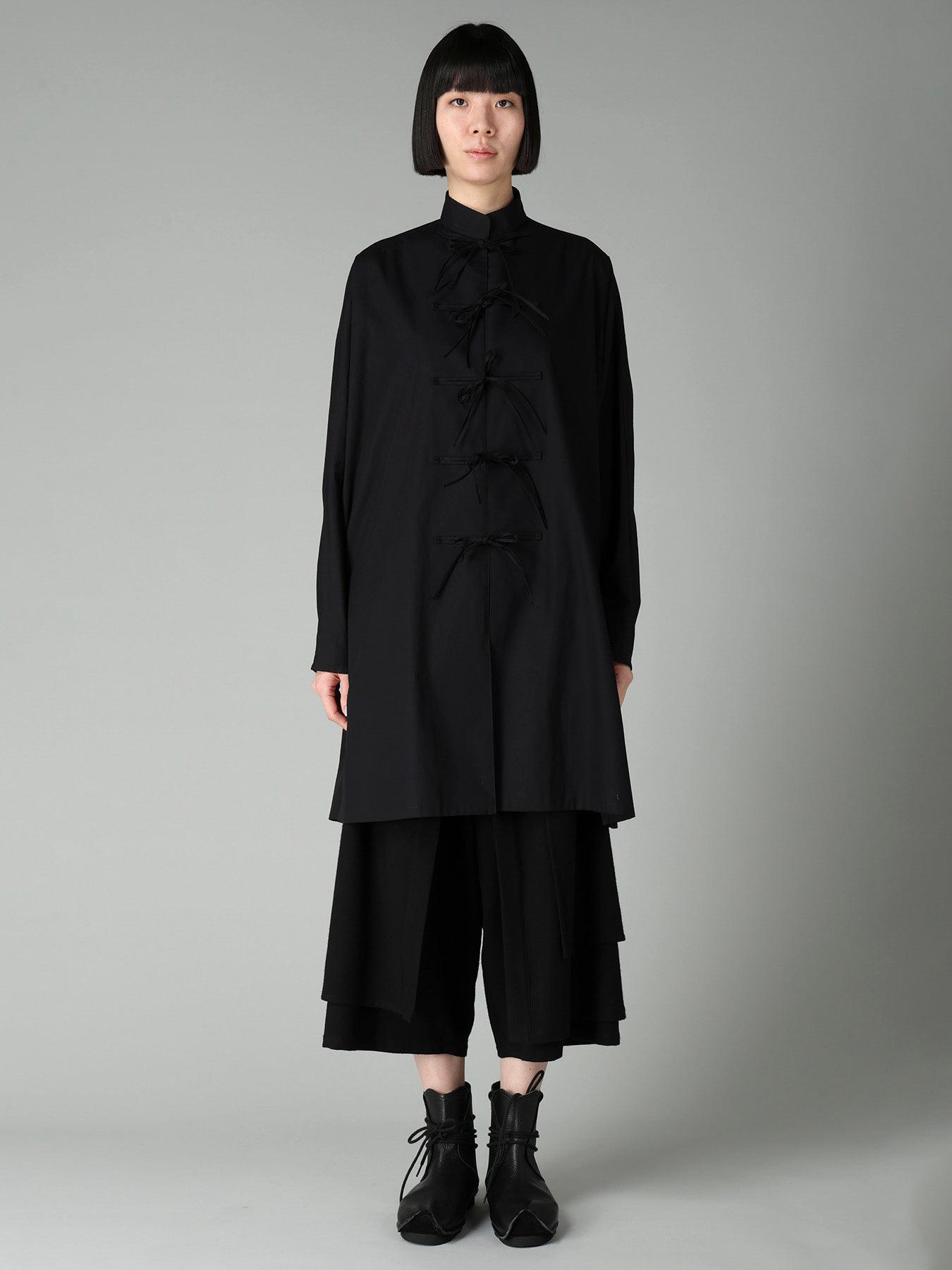 BROAD RIBBON DETAIL LONG DRESS