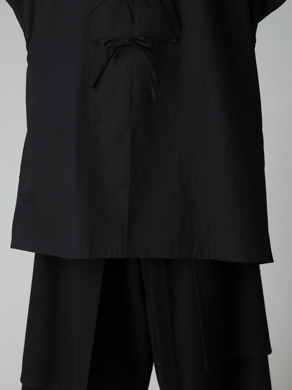 BROAD RIBBON DETAIL LONG DRESS