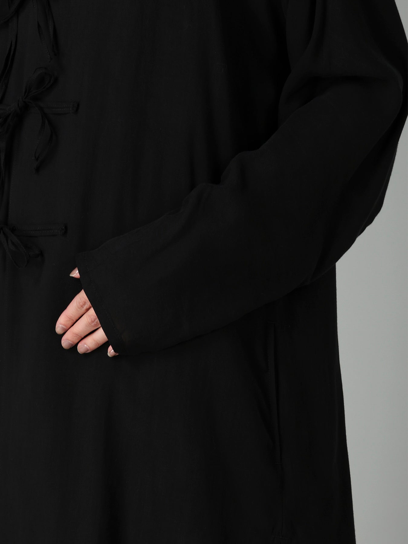 FIBRIL Cu RIBBON DETAIL LONG DRESS