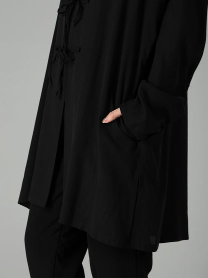 FIBRIL Cu RIBBON DETAIL LONG DRESS