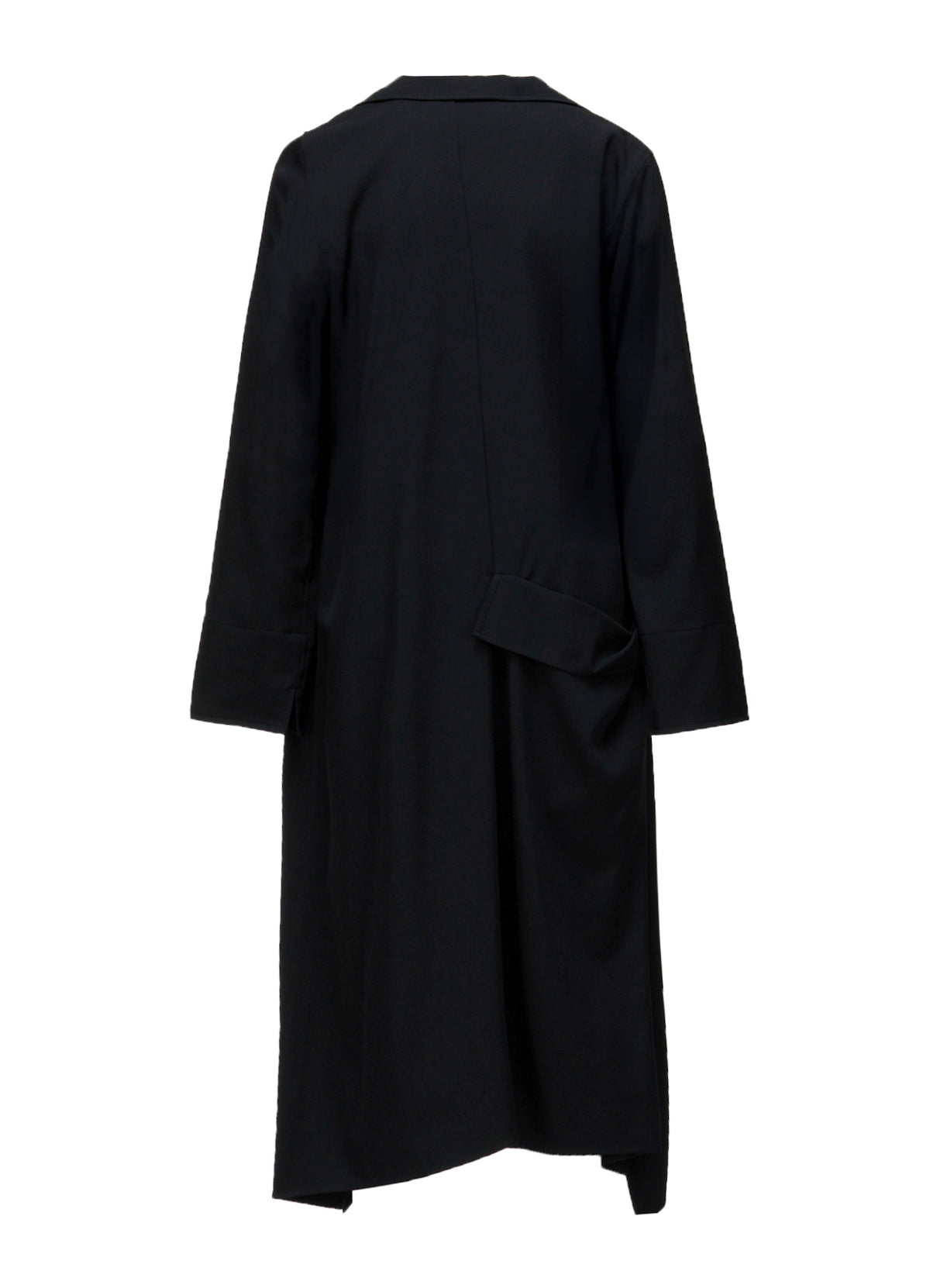 GABARDINE R DRAPE DETAIL SHIRT DRESS