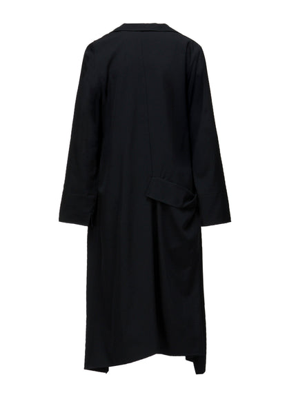 GABARDINE R DRAPE DETAIL SHIRT DRESS