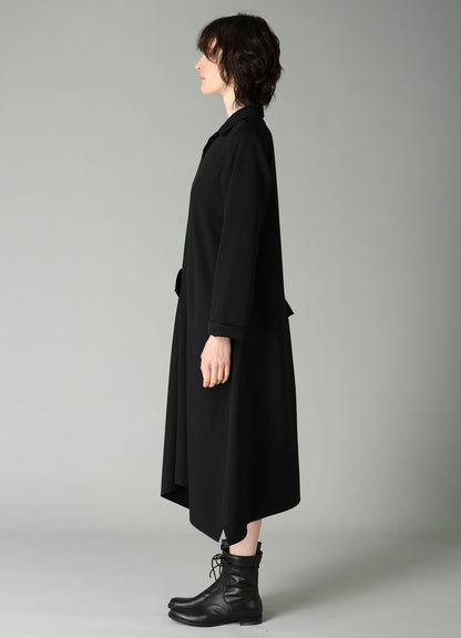 GABARDINE R DRAPE DETAIL SHIRT DRESS