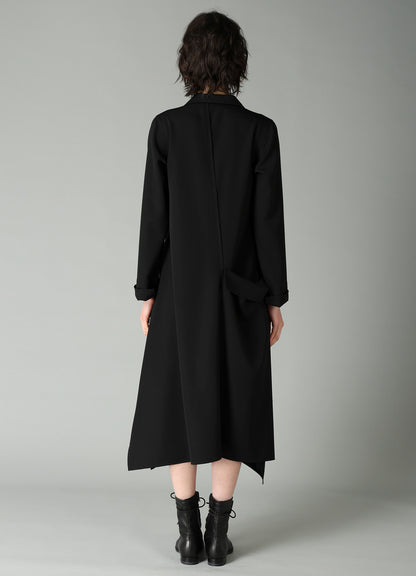 GABARDINE R DRAPE DETAIL SHIRT DRESS