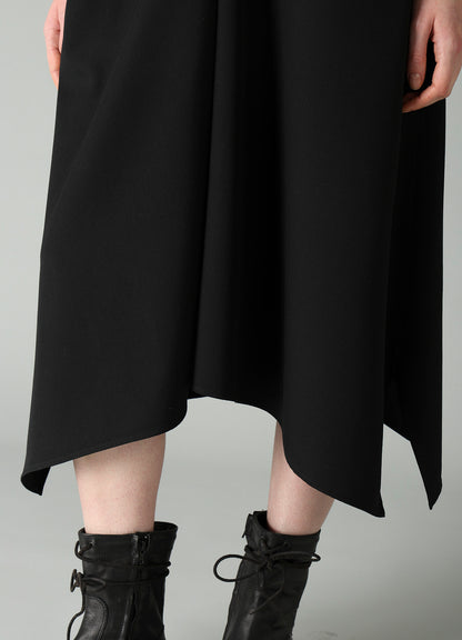 GABARDINE R DRAPE DETAIL SHIRT DRESS