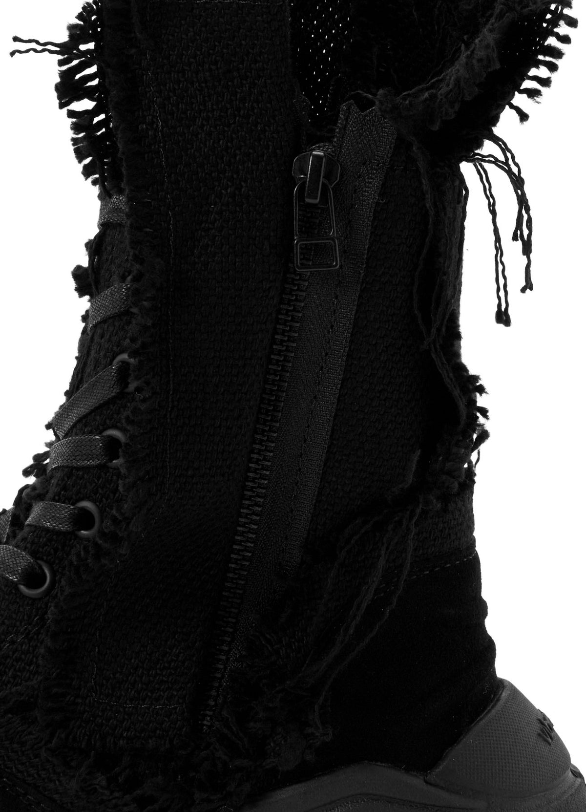 KAHDI/SHEEP SUEDE LACE-UP BOOTS