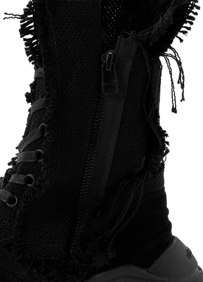 KAHDI/SHEEP SUEDE LACE-UP BOOTS