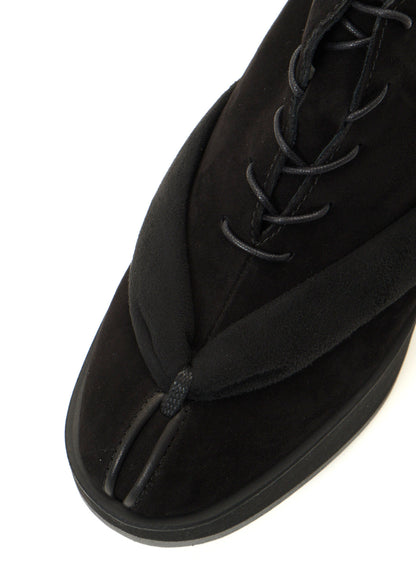 SHEEP SUEDE/PE LACE-UP GETA BOOTS