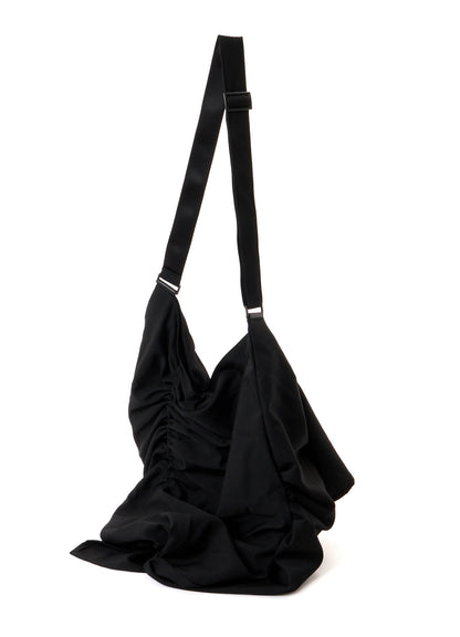 WOOL GABARDINE/Ny SHIRRING SHOULDER BAG