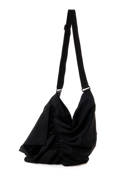 WOOL GABARDINE/Ny SHIRRING SHOULDER BAG